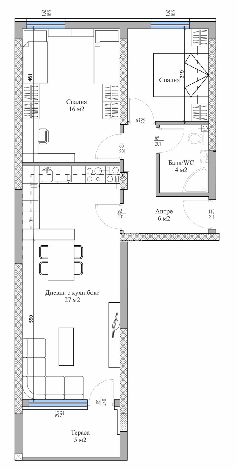 Til salgs  2 soverom Plovdiv , Trakija , 92 kvm | 58872220 - bilde [4]