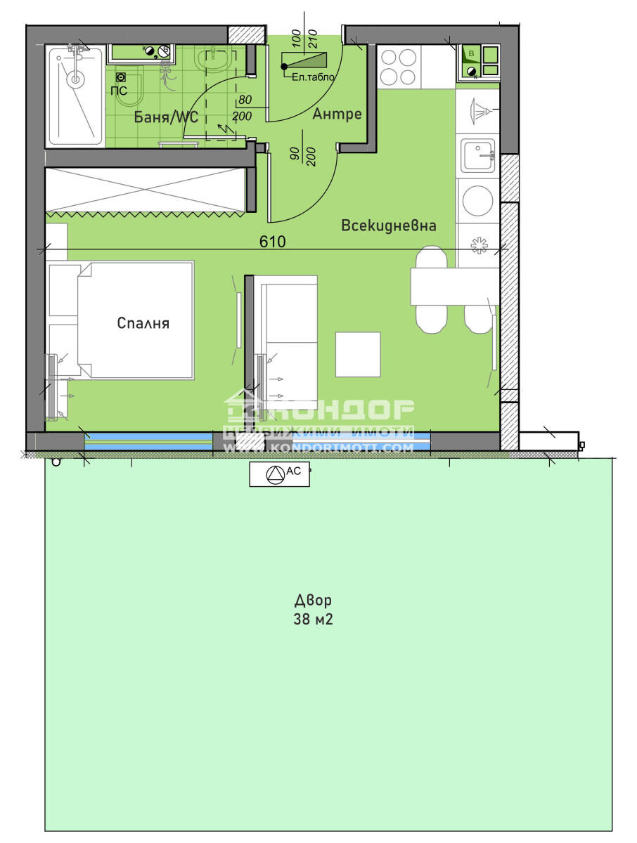 Продава 2-СТАЕН, гр. Пловдив, Беломорски, снимка 2 - Апартаменти - 56126619
