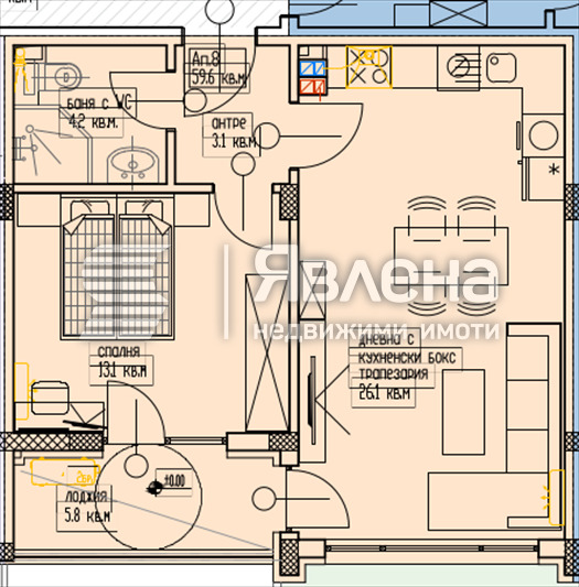 Продава 2-СТАЕН, гр. Варна, м-т Акчелар, снимка 4 - Апартаменти - 54102619