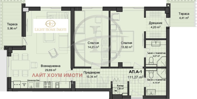 На продаж  2 спальні Пловдив , Гагарин , 130 кв.м | 33780999 - зображення [3]