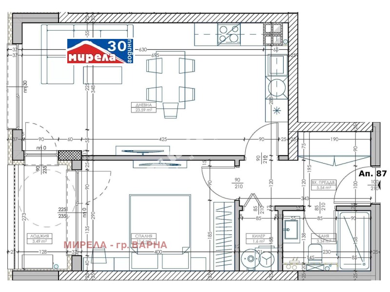Продава 2-СТАЕН в град Варна, Младост 1 - 68 кв.м / 105 000 € » 205 362.15 лв., МИРЕЛА - гр. ВАРНА