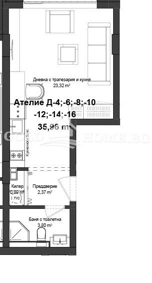 Na prodej  Studio Plovdiv , Gagarin , 43 m2 | 77605836 - obraz [5]