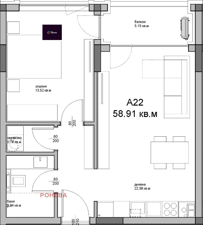 Продава 2-СТАЕН, гр. Варна, Аспарухово, снимка 4 - Aпартаменти - 48113428