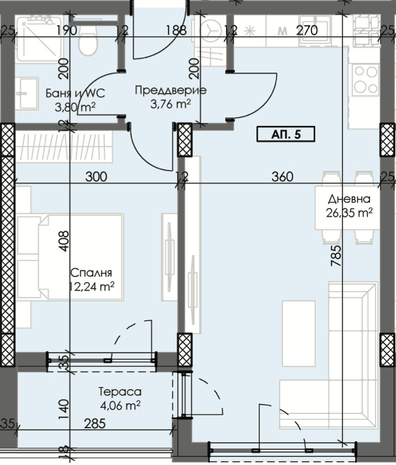 Продава 2-СТАЕН, гр. Пловдив, Тракия, снимка 6 - Aпартаменти - 47760831