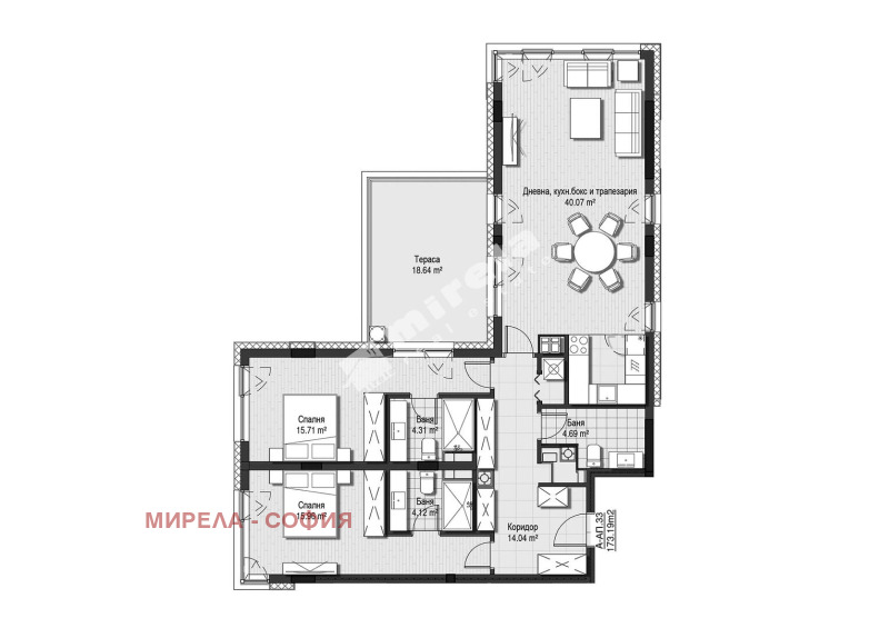 À venda  2 quartos Sofia , Hladilnika , 173 m² | 60208602 - imagem [2]