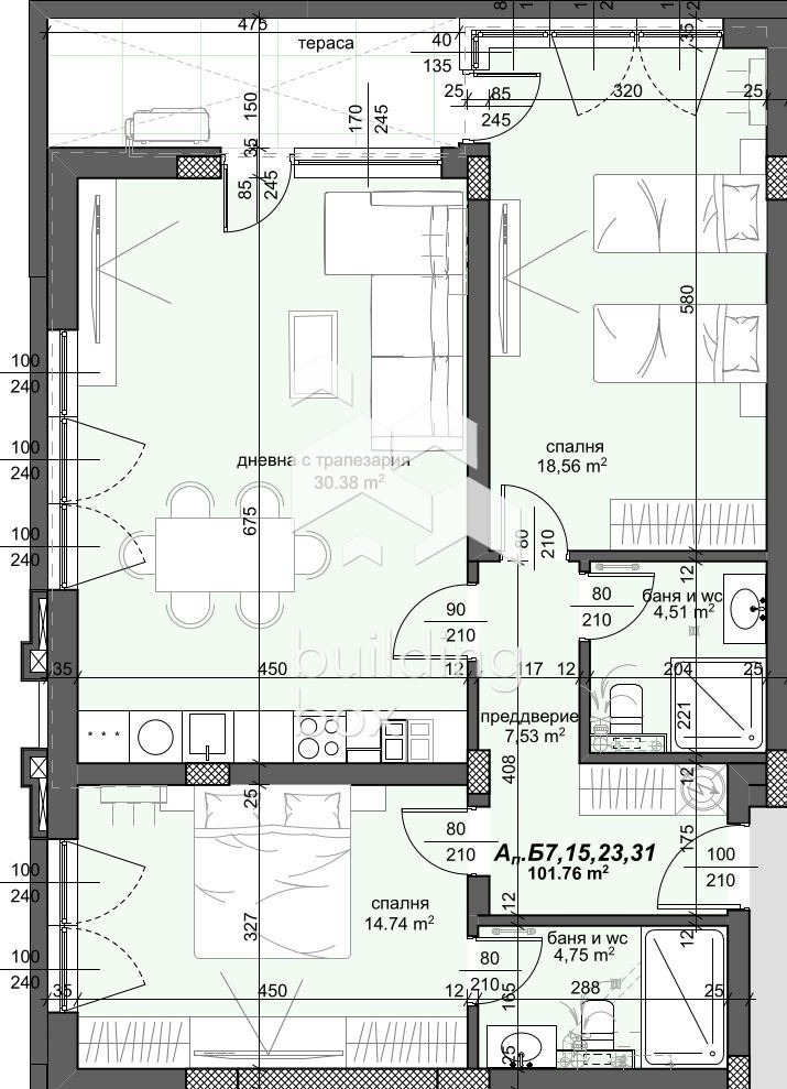 À venda  2 quartos Plovdiv , Trakiia , 125 m² | 68565291 - imagem [5]