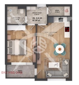 1 bedroom Karshiyaka, Plovdiv 1