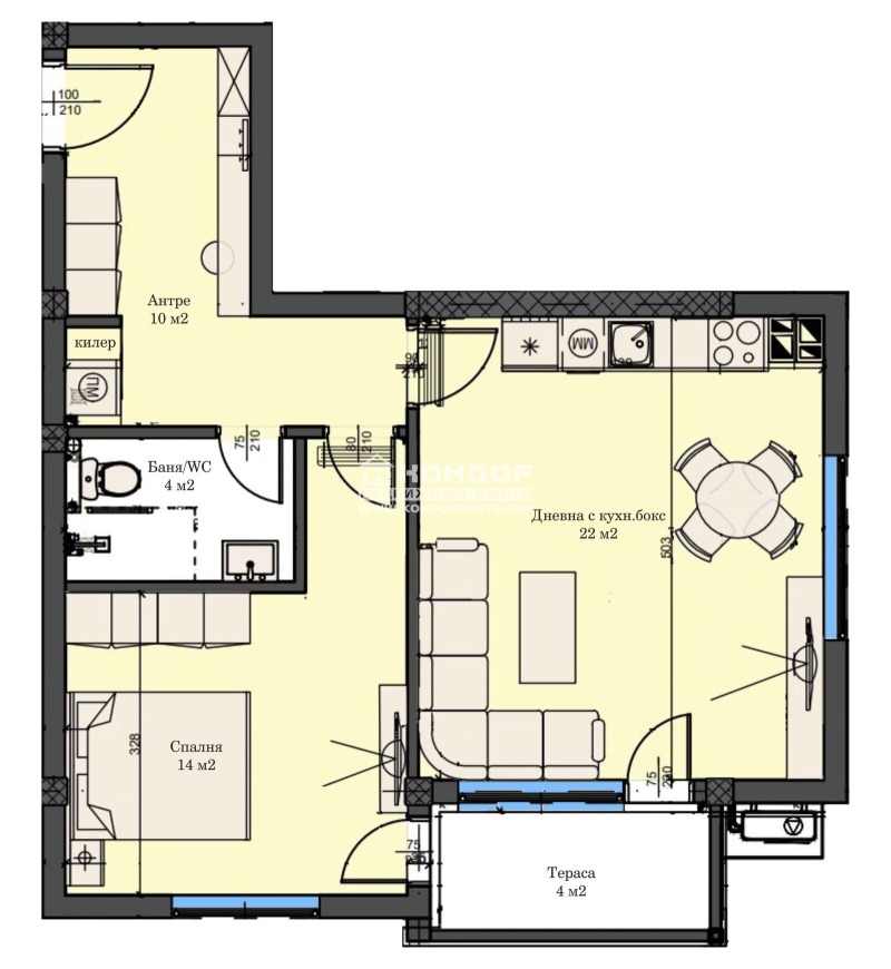 Продается  1 спальня Пловдив , Кършияка , 74 кв.м | 59221410 - изображение [4]