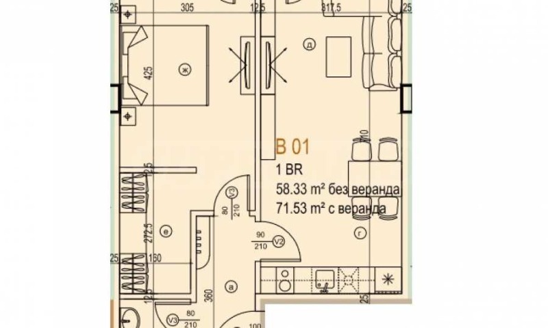 На продаж  1 спальня София , Манастирски ливади , 79 кв.м | 74962439 - зображення [3]