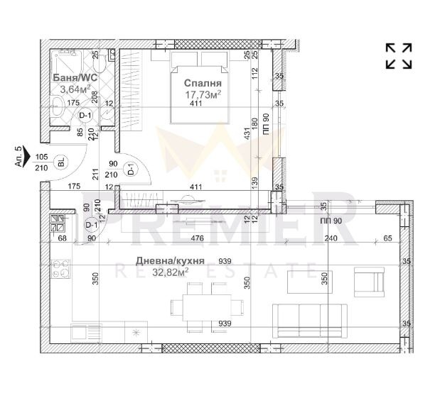 Na prodej  1 ložnice Varna , Levski 1 , 80 m2 | 98233505 - obraz [2]