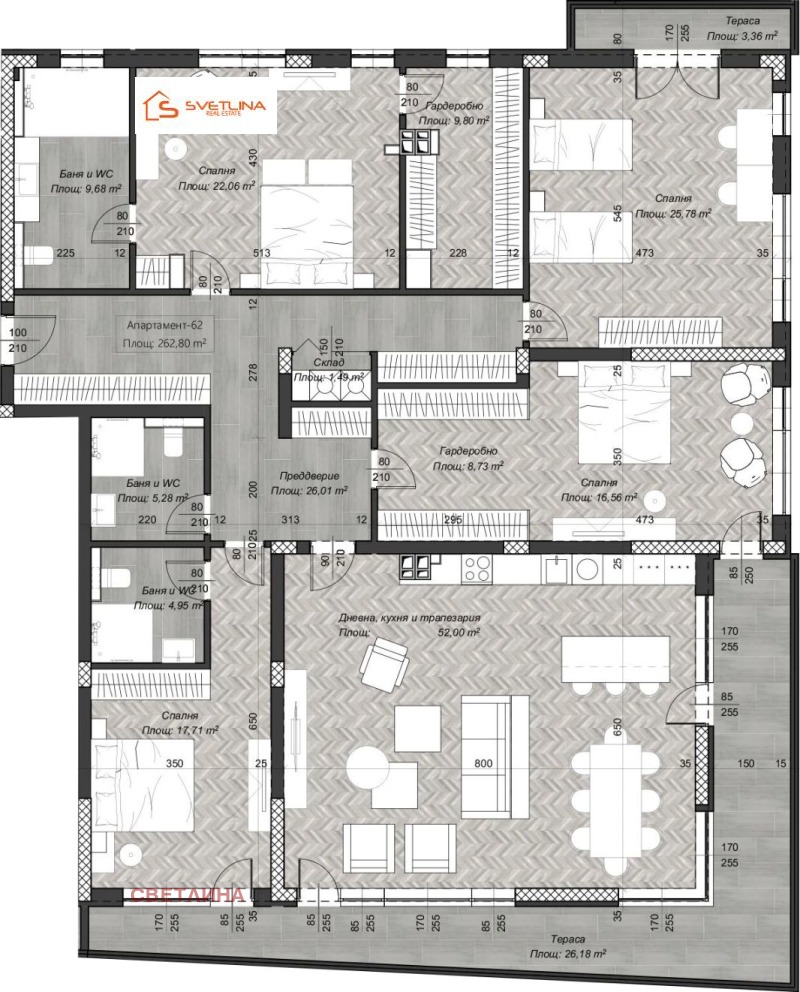 Продава  2-стаен град София , Център , 126 кв.м | 17168425
