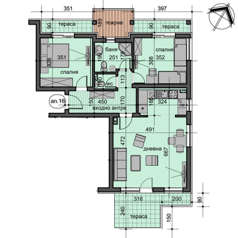 Zu verkaufen  2 Schlafzimmer Plowdiw , Ostromila , 110 qm | 96834399 - Bild [3]