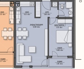 1 bedroom Zona B-5, Sofia 2