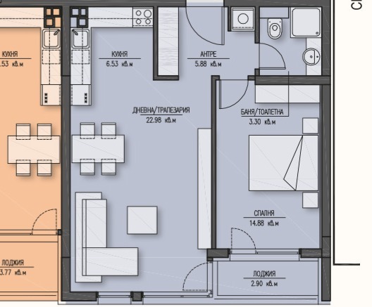 Продава  2-стаен град София , Зона Б-5 , 85 кв.м | 64353855 - изображение [2]