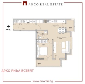 Продава  2-стаен, град София