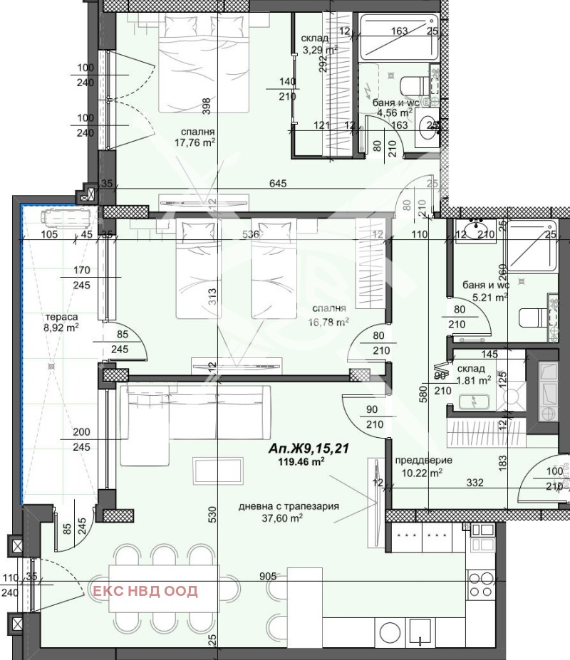 À vendre  2 chambres Plovdiv , Trakiya , 141 m² | 45220853