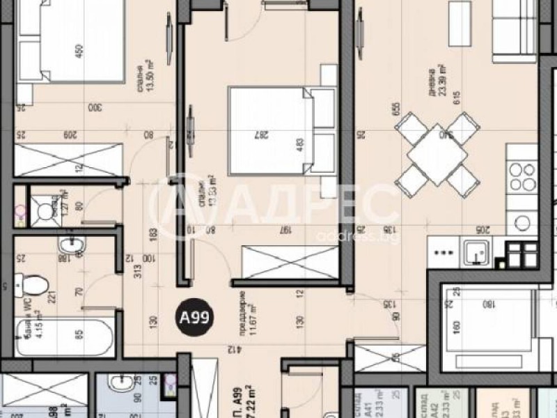 Zu verkaufen  2 Schlafzimmer Sofia , Ljulin 5 , 101 qm | 66080158