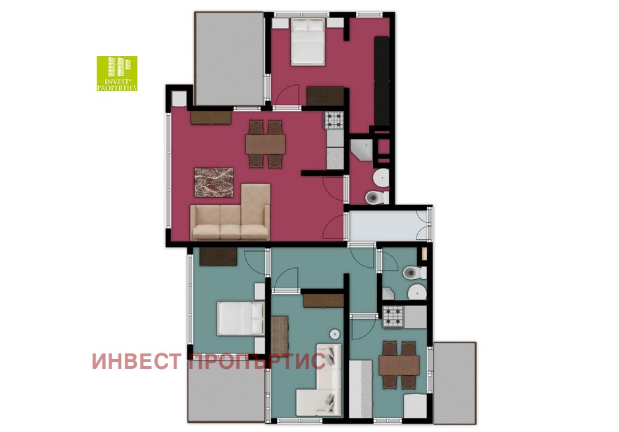 Продава 4-СТАЕН, гр. София, Борово, снимка 15 - Апартаменти - 53944932