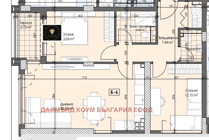 Продается  2 спальни Пловдив , Гагарин , 104 кв.м | 52887441 - изображение [2]