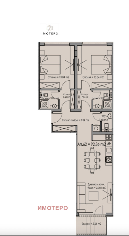 Продава 3-СТАЕН, гр. София, Мусагеница, снимка 2 - Апартаменти - 55099066