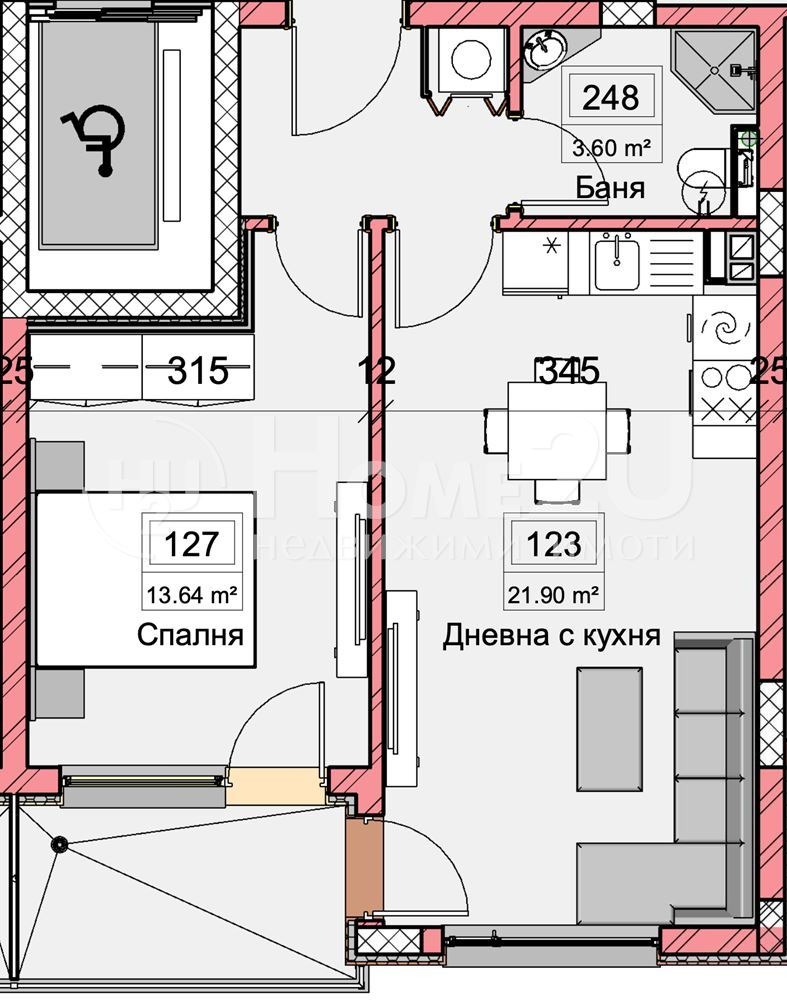 Zu verkaufen  1 Schlafzimmer Warna , Kajsiewa gradina , 64 qm | 34257428 - Bild [4]