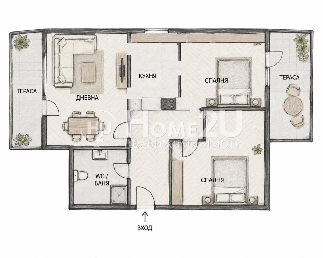 Продава 3-СТАЕН, гр. Варна, Трошево, снимка 14 - Апартаменти - 54619328
