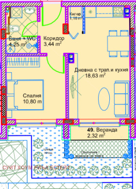 Продава 2-стаен