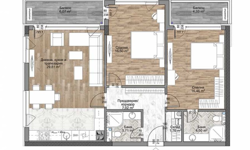 For Sale  2 bedroom Sofia , Mladost 4 , 121 sq.m | 57407632 - image [2]