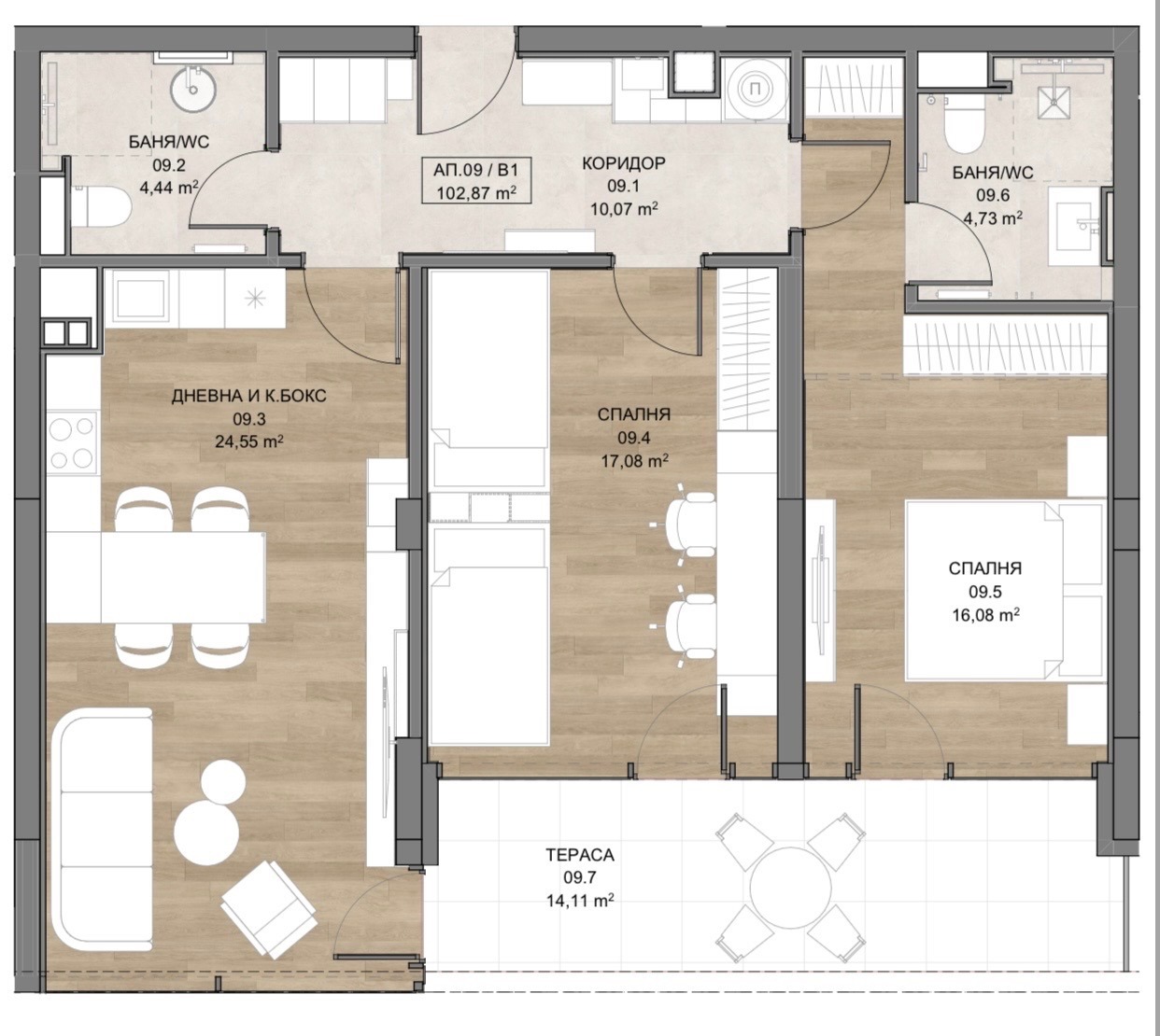 Продава 3-СТАЕН, гр. София, с. Лозен, снимка 8 - Апартаменти - 53678567