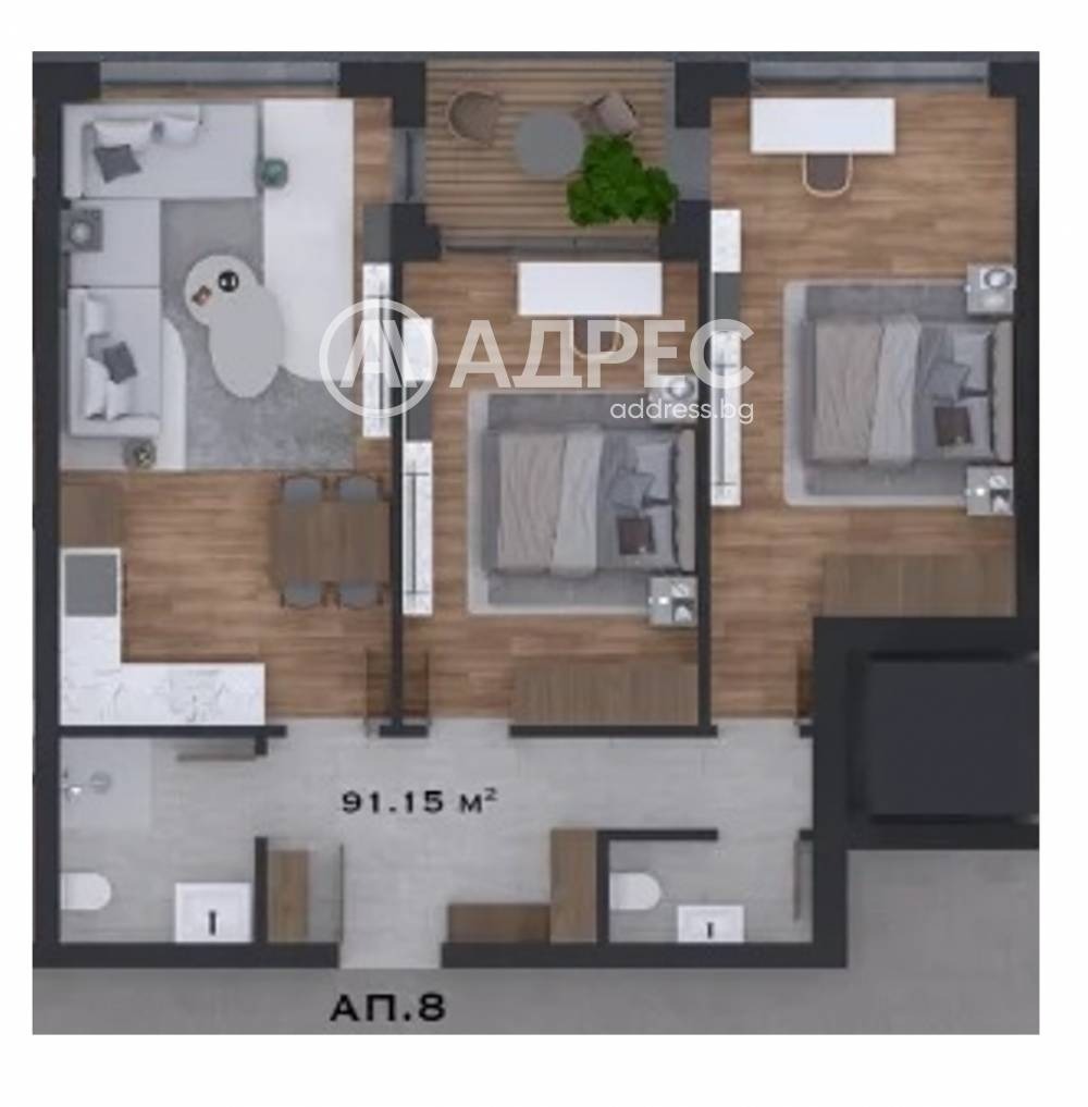 Продава 3-СТАЕН, гр. София, Малинова долина, снимка 5 - Апартаменти - 55235276
