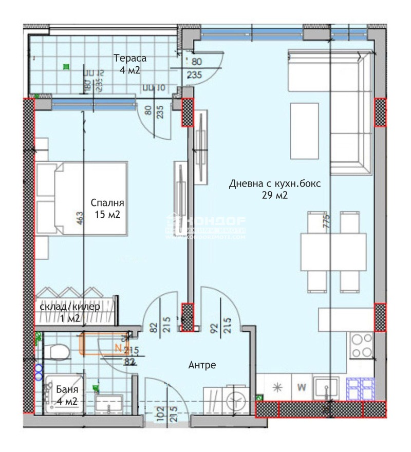 Myytävänä  1 makuuhuone Plovdiv , Trakija , 76 neliömetriä | 84261482 - kuva [2]
