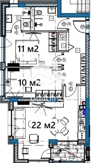 Myytävänä  2 makuuhuonetta Varna , Izgrev , 91 neliömetriä | 54512254 - kuva [2]