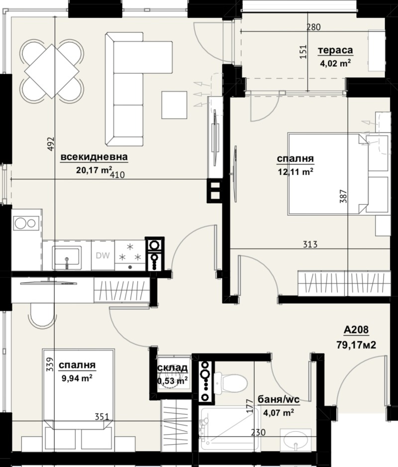 Продава  3-стаен град Бургас , Изгрев , 80 кв.м | 90200880