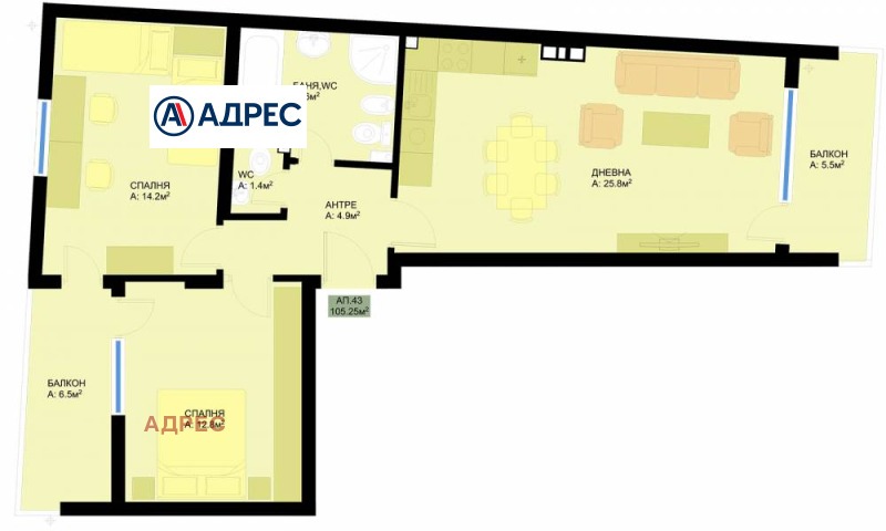 Продава  3-стаен град Варна , Гранд Мол , 105 кв.м | 16324908 - изображение [3]