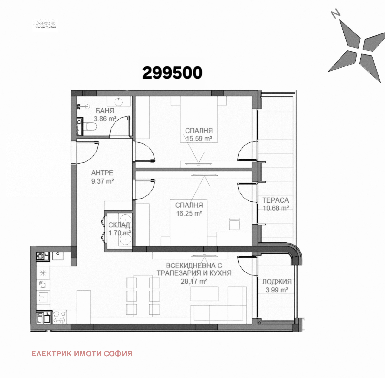 Продава 3-СТАЕН, гр. София, Манастирски ливади, снимка 2 - Апартаменти - 54636835