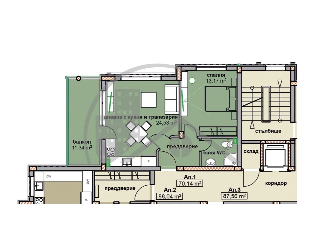Продава 2-СТАЕН, гр. Бяла, област Варна, снимка 6 - Апартаменти - 54040224