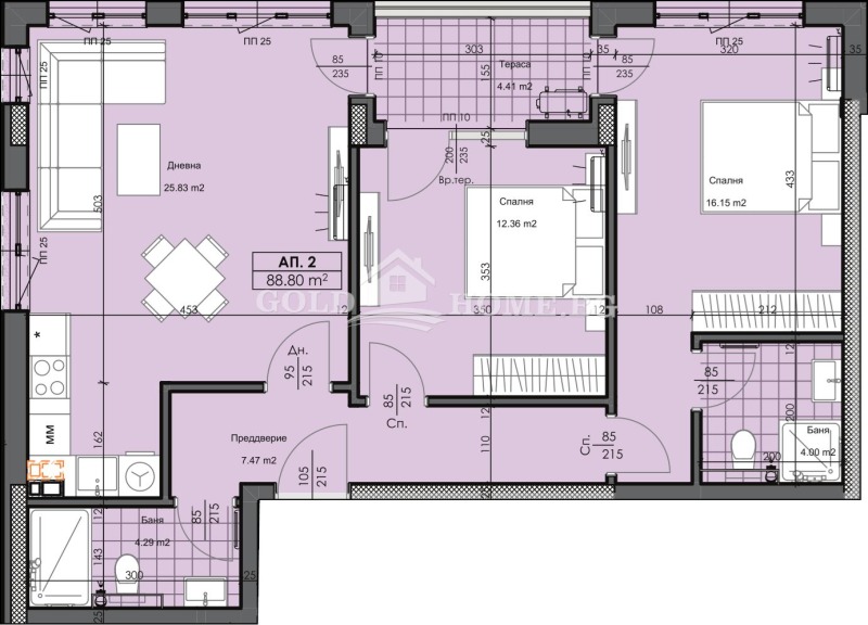De vânzare  2 dormitoare Plovdiv , Gagarin , 109 mp | 29144554 - imagine [4]