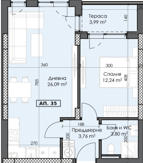 1 bedroom Trakiya, Plovdiv 2