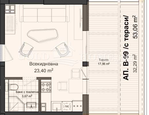 De vânzare  Studio Plovdiv , Gagarin , 62 mp | 11250999 - imagine [2]