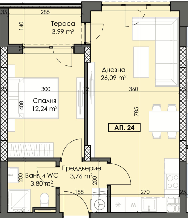 Продава  1 slaapkamer Plovdiv , Trakija , 70 кв.м | 31528610