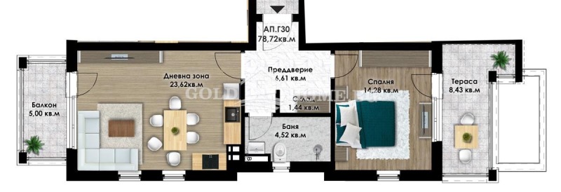 Продава 2-СТАЕН, гр. Пловдив, Коматево, снимка 9 - Aпартаменти - 49494302