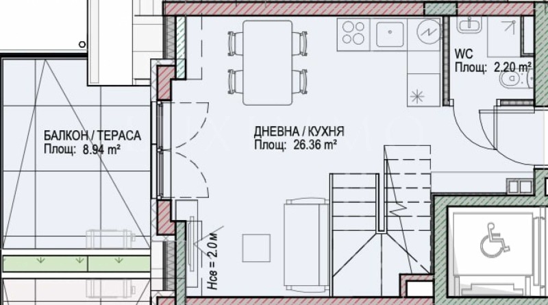 Na prodej  1 ložnice Sofia , Centar , 98 m2 | 41236817 - obraz [7]