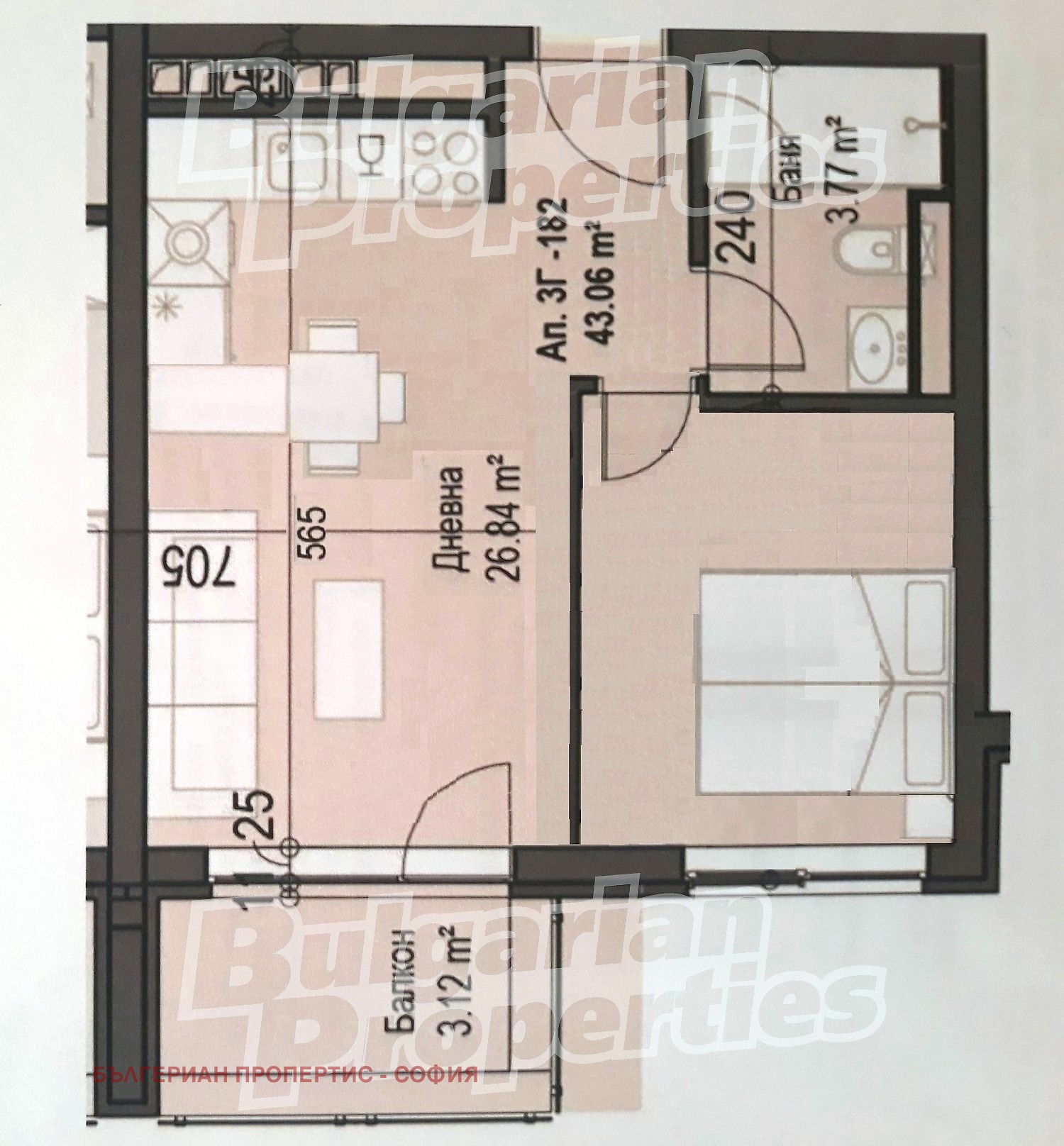 Продава 2-СТАЕН, гр. София, Банишора, снимка 6 - Апартаменти - 53676463
