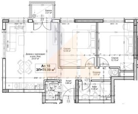 2 Schlafzimmer Wraschdebna, Sofia