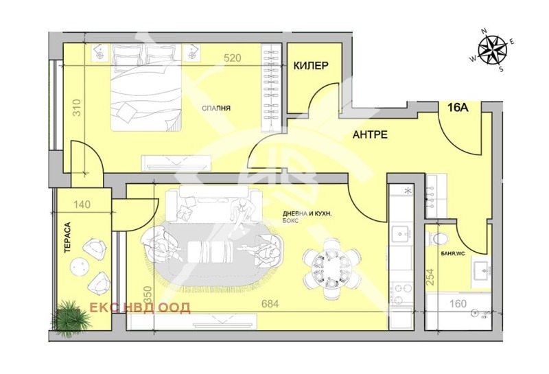 En venta  1 dormitorio Plovdiv , Jristo Smirnenski , 81 metros cuadrados | 17751496