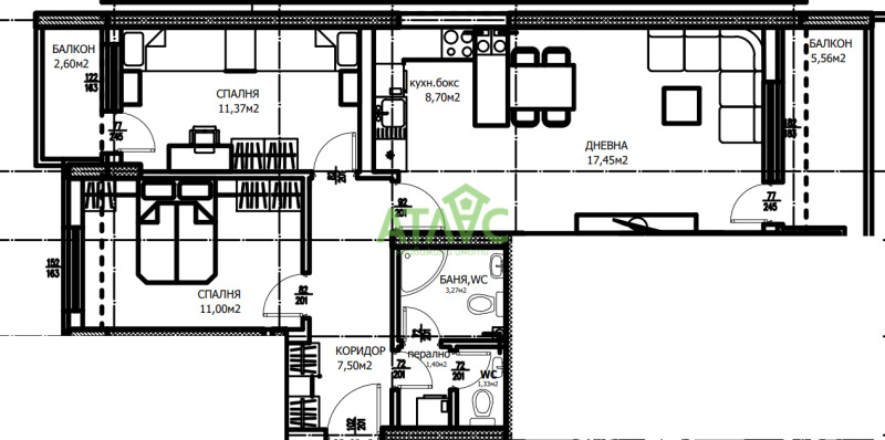 Na sprzedaż  2 sypialnie Plowdiw , Trakija , 100 mkw | 38851162 - obraz [11]