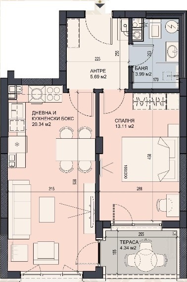 Продаја  1 спаваћа соба Софија , Овча купел , 71 м2 | 51567927