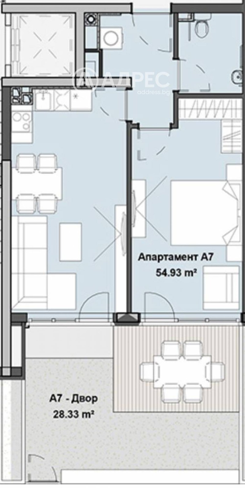 Продаја  1 спаваћа соба Софија , Крастова вада , 64 м2 | 33649843 - слика [4]