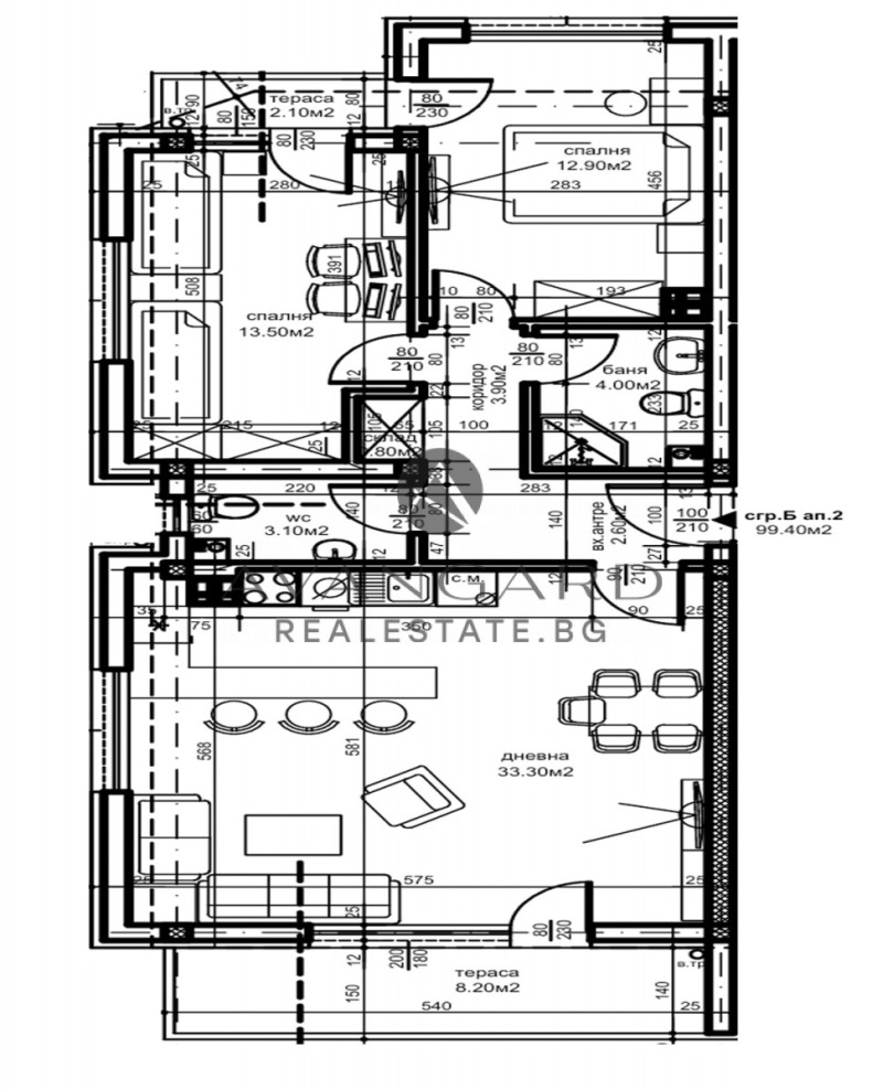 Satılık  2 yatak odası Plovdiv , Belomorski , 114 metrekare | 74645976 - görüntü [10]