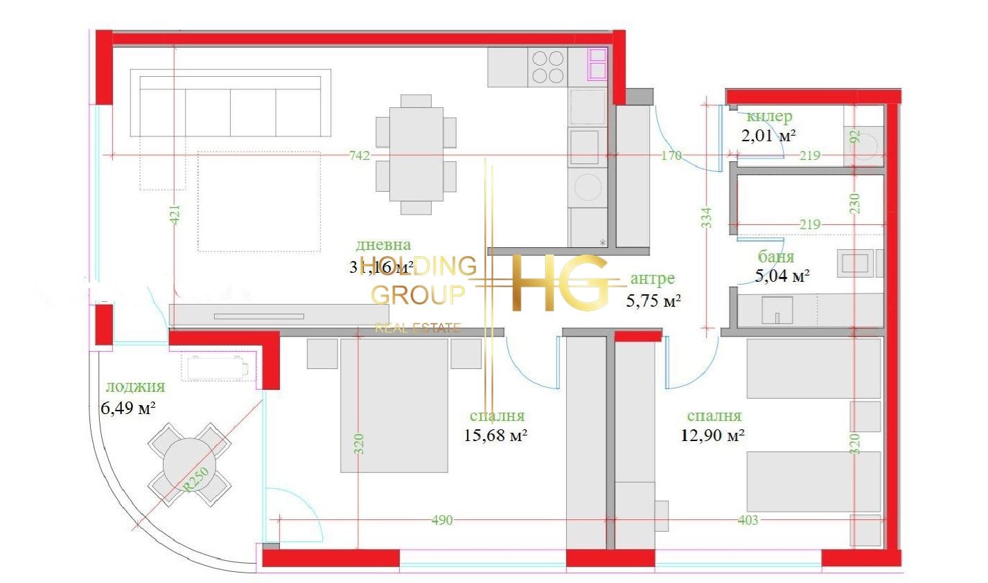 Продава 3-СТАЕН, гр. Варна, Трошево, снимка 5 - Апартаменти - 54218350